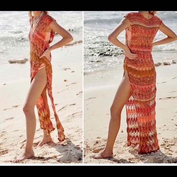 Free People The Tunic CoverUp Pink Flame